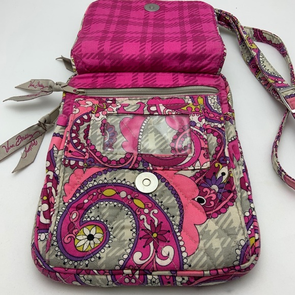 Vera Bradley Crossbody Bag Pink & Gray - Picture 3 of 9